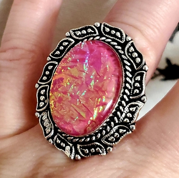 New Australian Triplet Opal 925 Silver Ring. - Picture 8 of 8